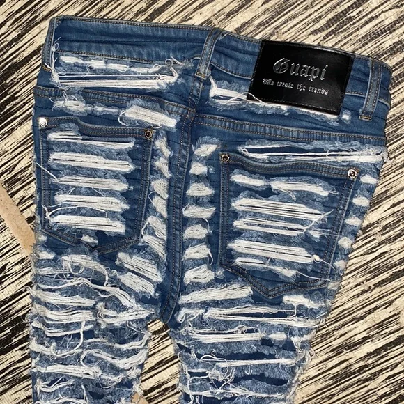 GUAPI】グアピ RAW 厚く OCEAN BLUE STACKED DENIM